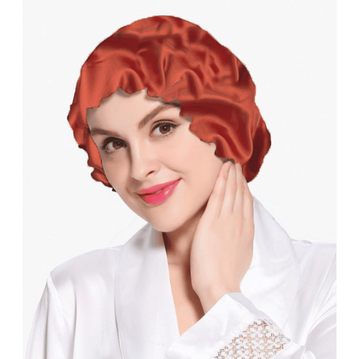 Satin Silk Peel Orange Bonnet - Elva
