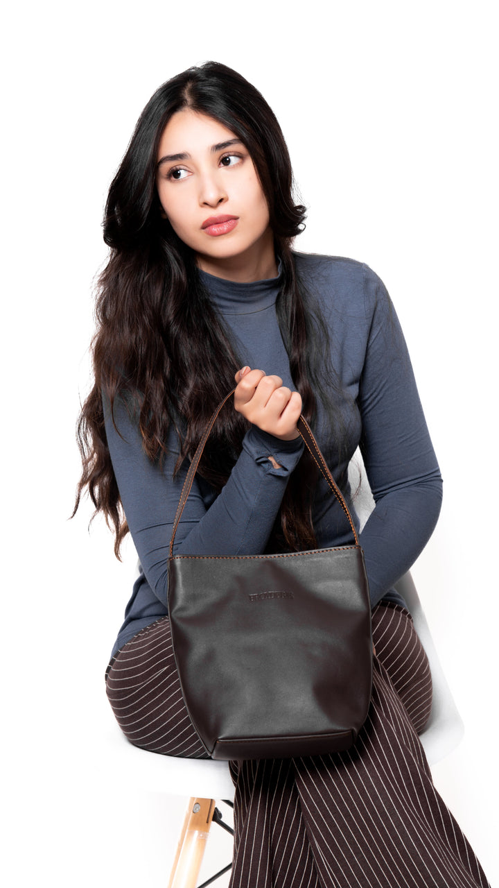 Brown Bucket Bag