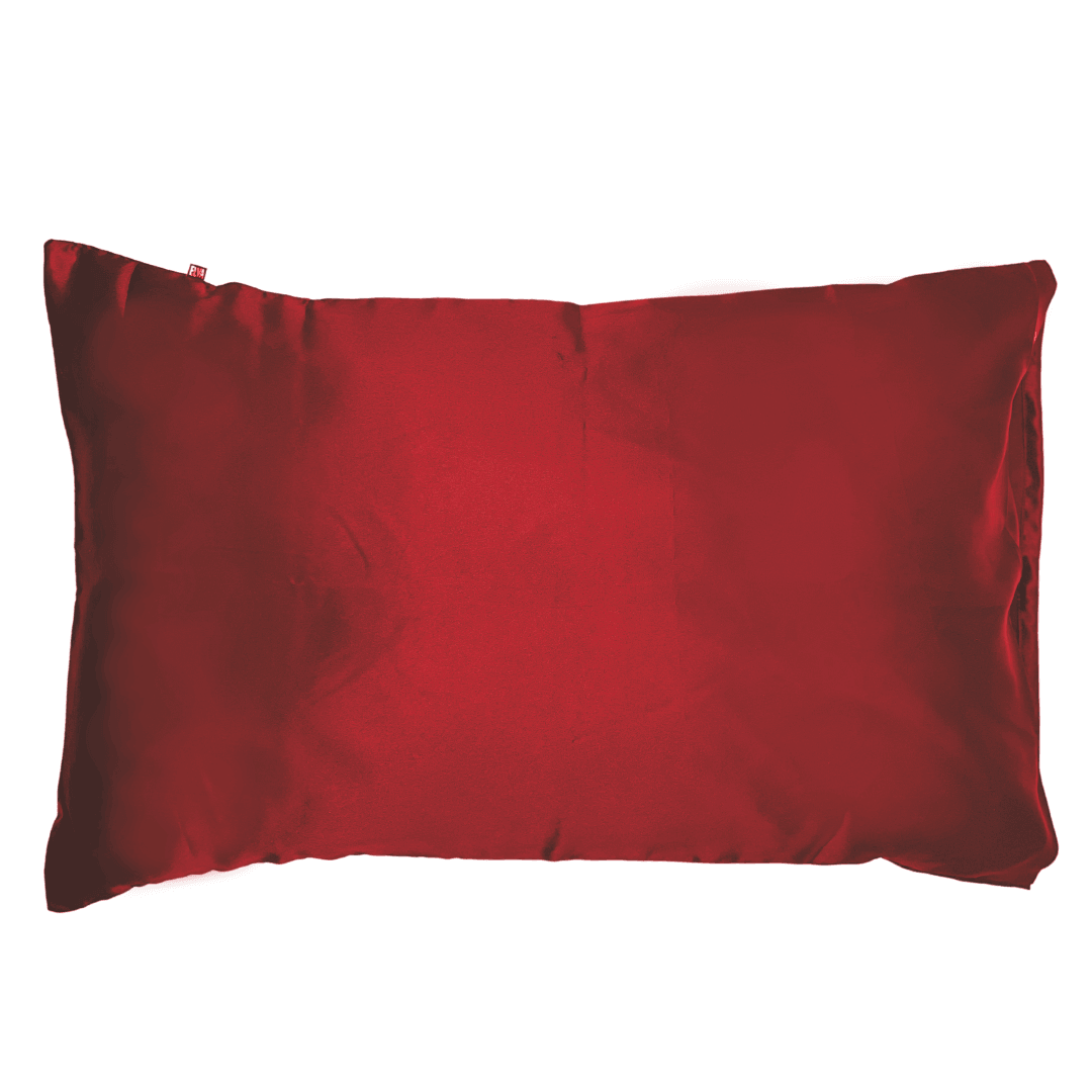 Satin Silk Standard Rosewood Red Pillowcase - Elva