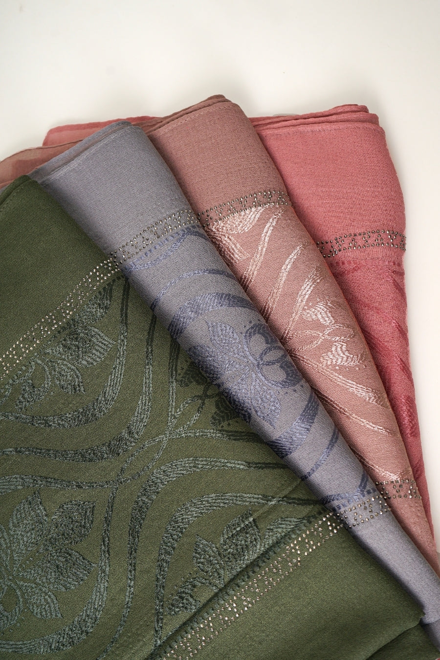 Striped Embroidery Chiffon