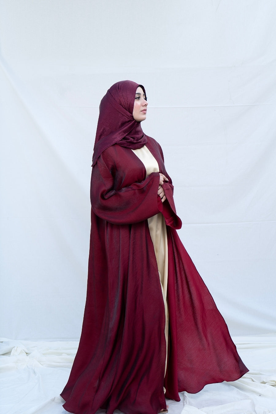 Garnet Flow Crepe Abaya