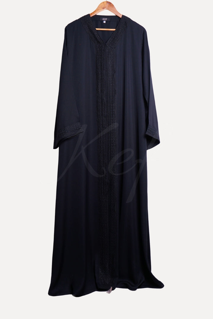 Black Laced Abaya