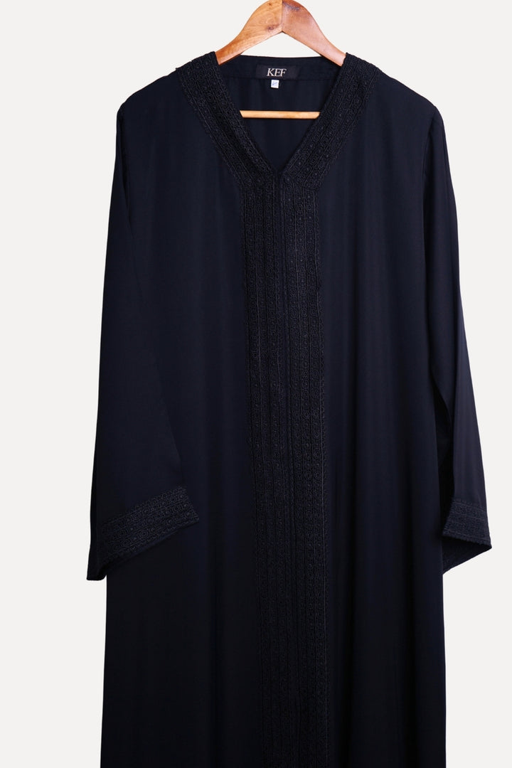 Black Laced Abaya
