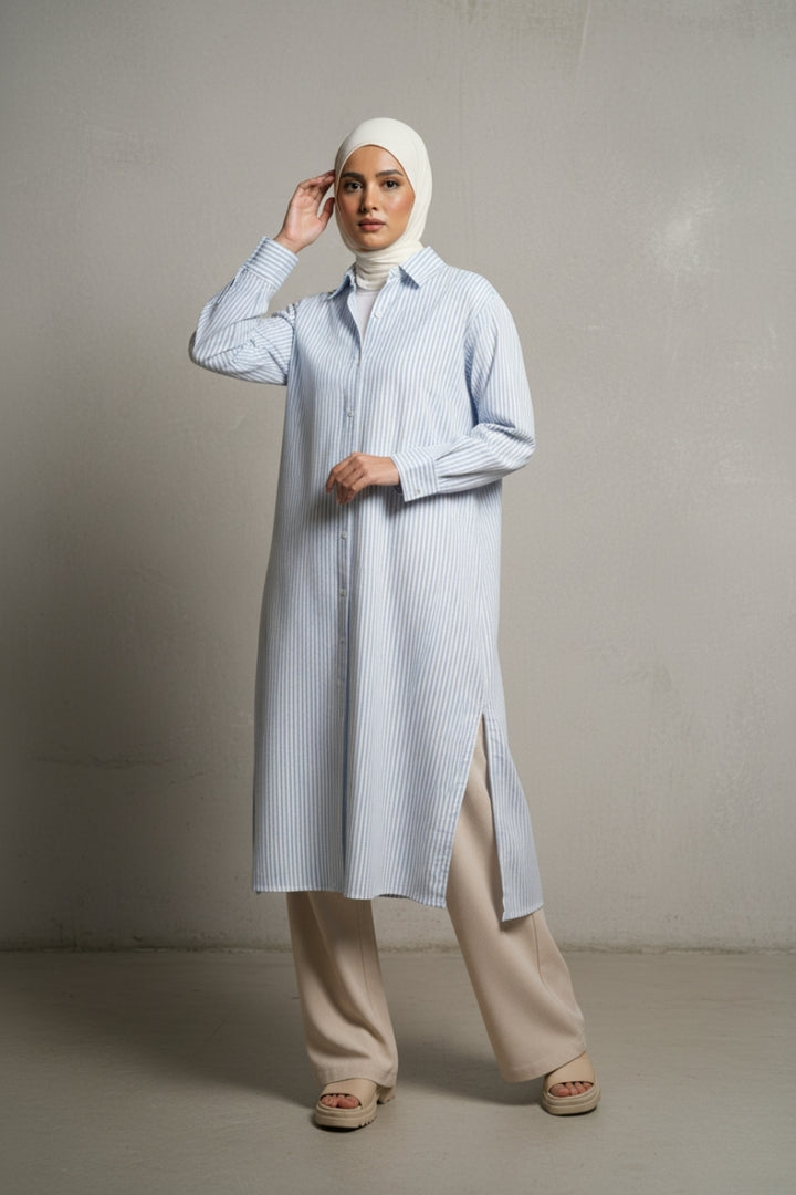 Modest Button-Down Shirt Dress