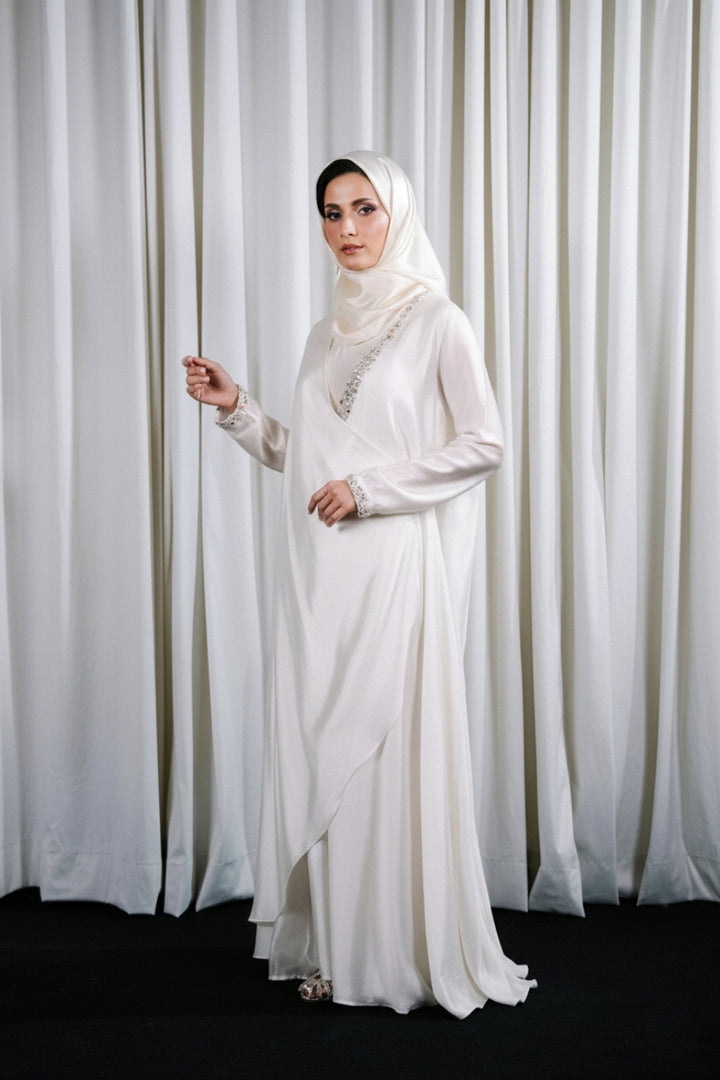 White Sheesha Silk Dress