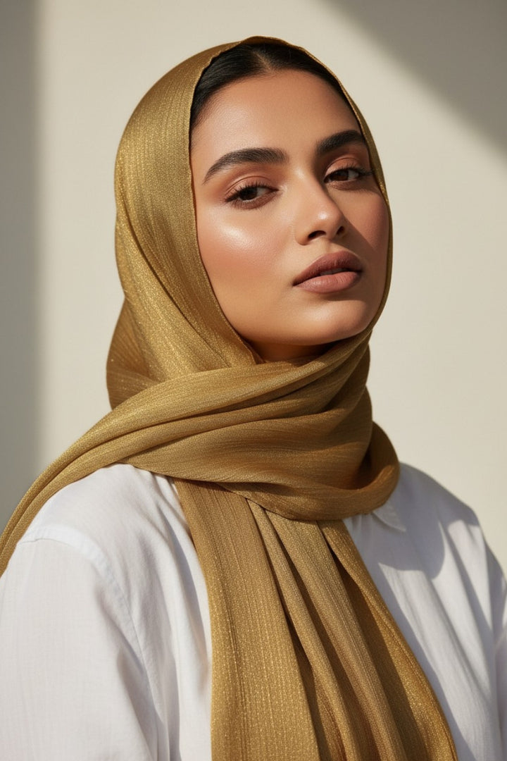 Crinkle Chiffon Hijab - Artichoke (Shimmer)