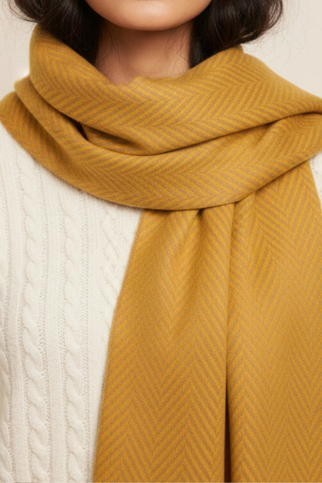 Patterned Cashmere - Dijon