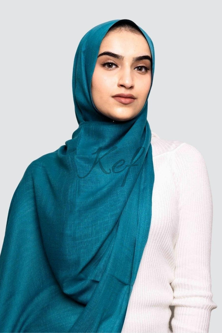 Turkish Lawn XL Hijab - Cerulean