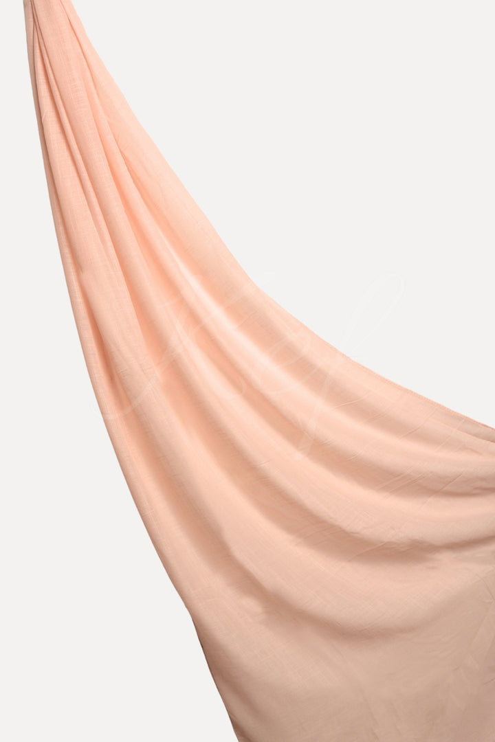 Plain Tassel Lawn Hijab - Unbleached Silk