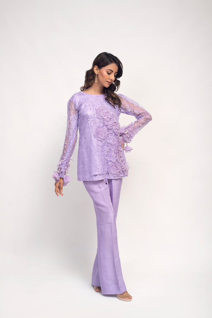 Lavender Bloom Embellished Ensemble