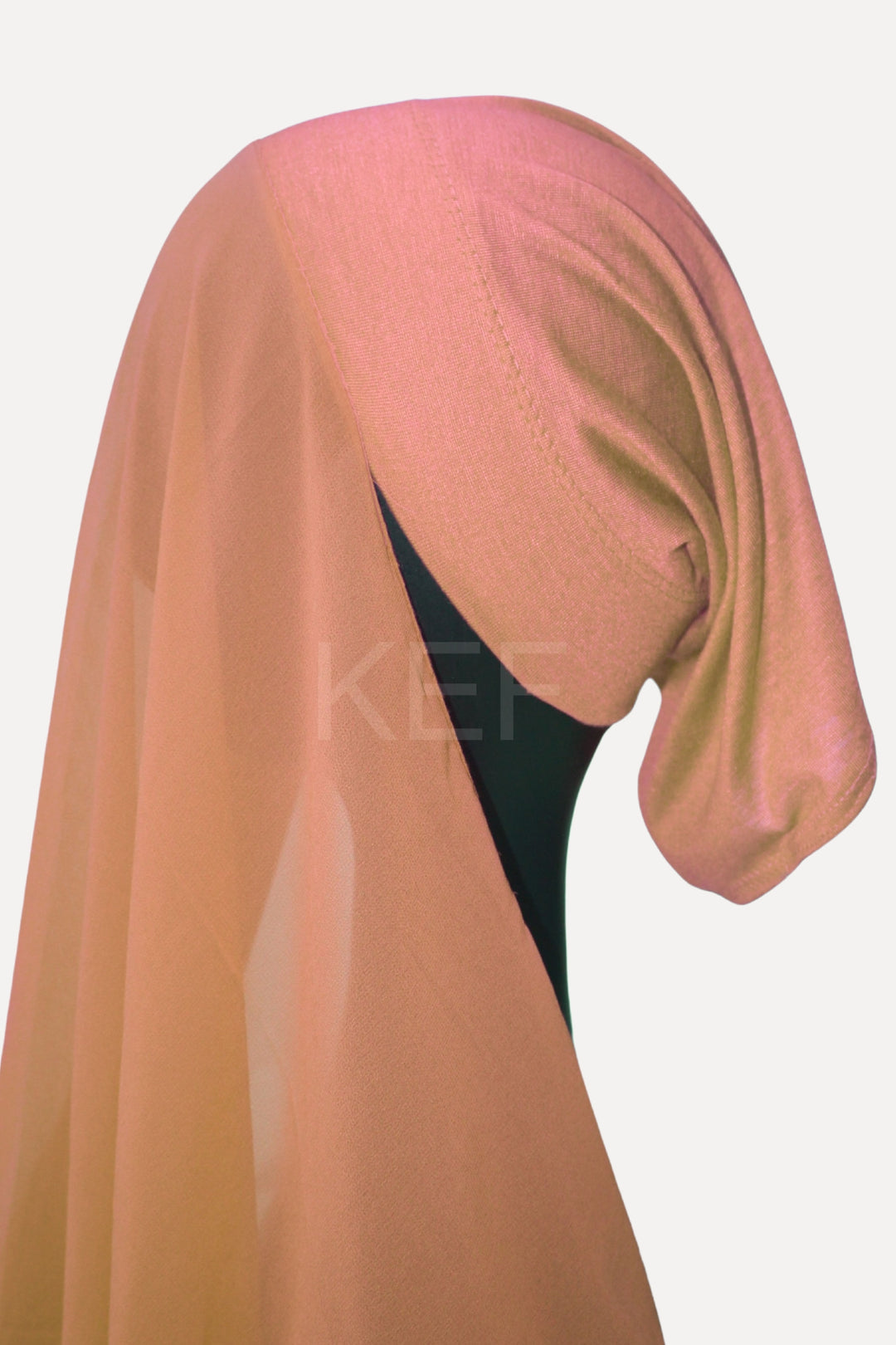 Instant Georgette with Cap - Peach