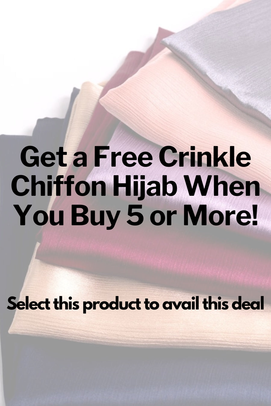 Crinkle Chiffon Hijabs - Buy 5 Get 1 Free