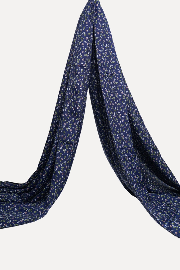 Namaz Chaddar - Flower Blue ( Rectangle )