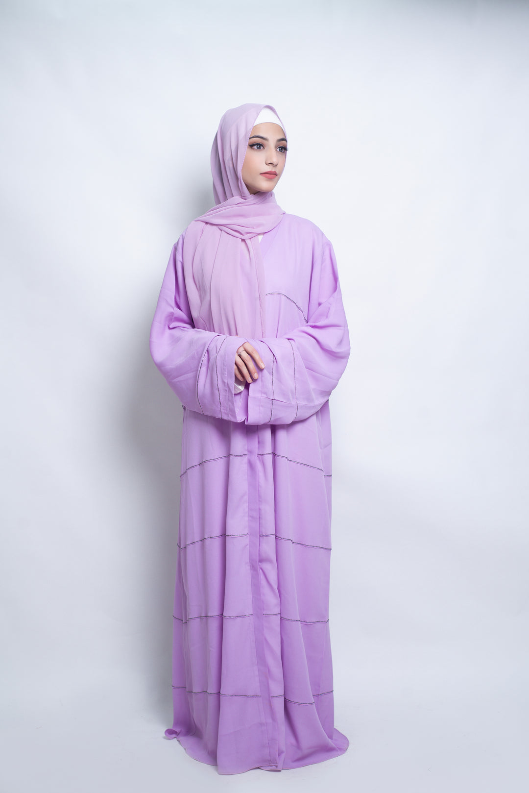 Lilac Studded Abaya