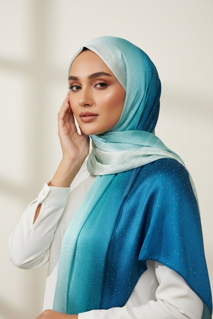 Ombre Satin Silk - Prussian