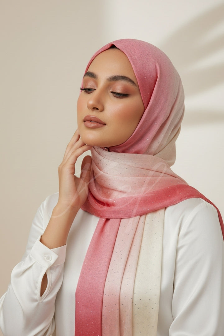 Ombre Satin Silk - Raspberry