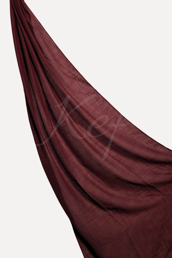 Plain Tassel Lawn Hijab - Maroon
