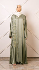 Fancy Olive Green Abaya