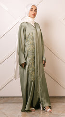 Fancy Olive Green Abaya