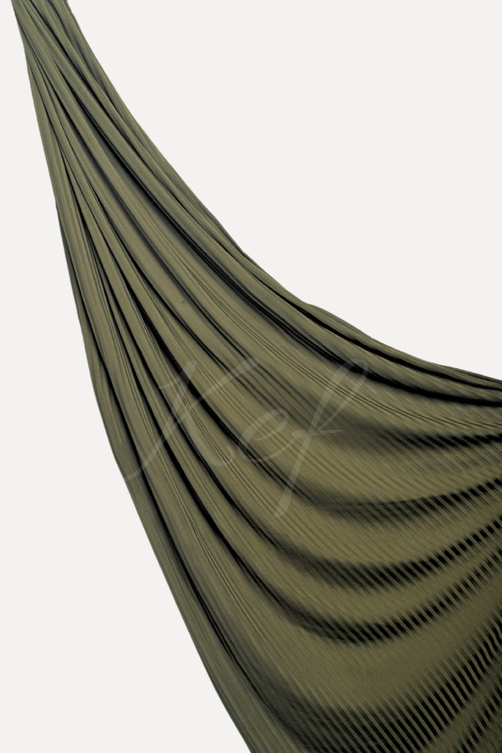 Ribbed Jersey Hijab - Olive