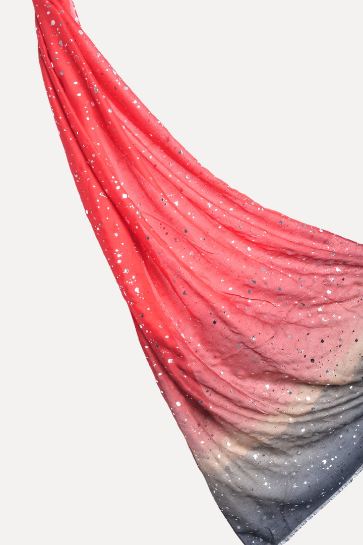 Fancy Ombre Lawn Hijab - Red Velvet