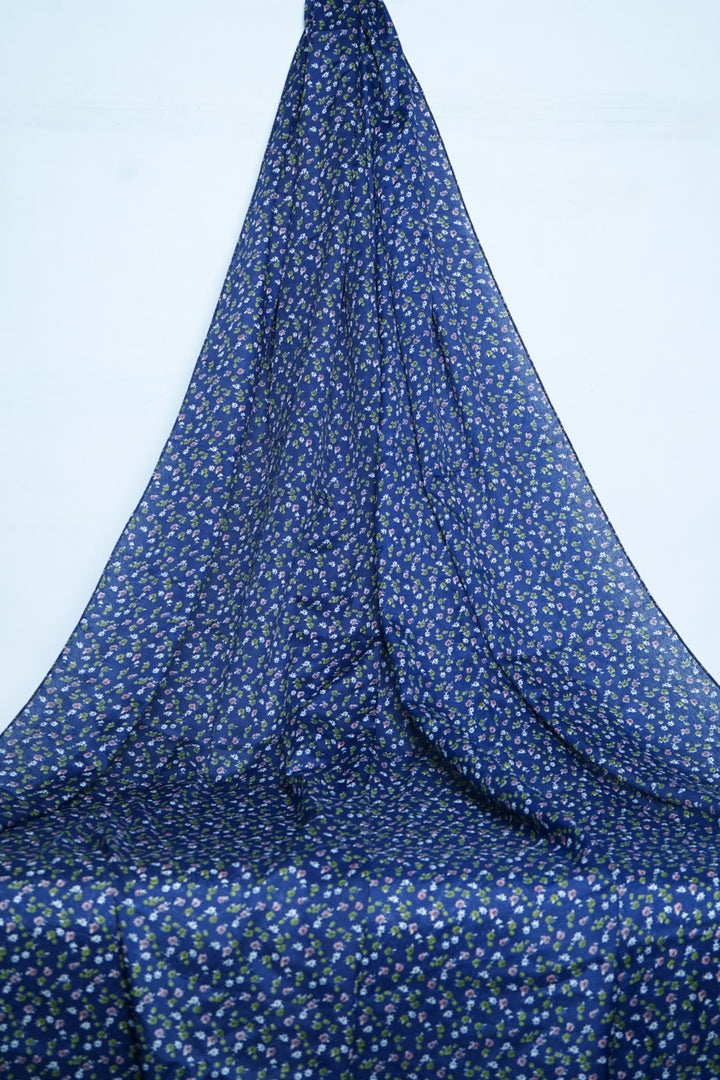 Namaz Chaddar - Flower Blue ( Rectangle )