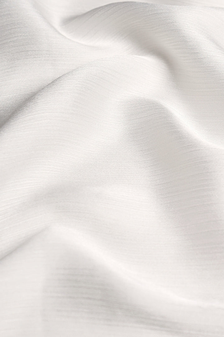 Crinkle Chiffon Hijab - Snow White (Matte)