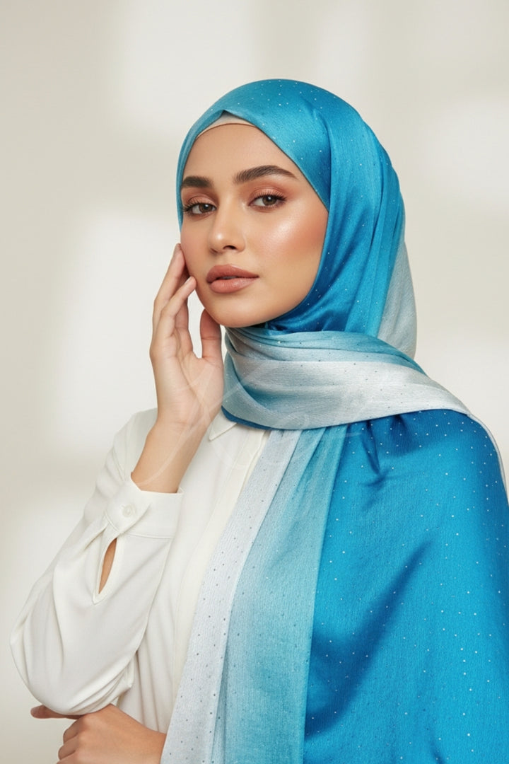 Ombre Satin Silk - Peacock