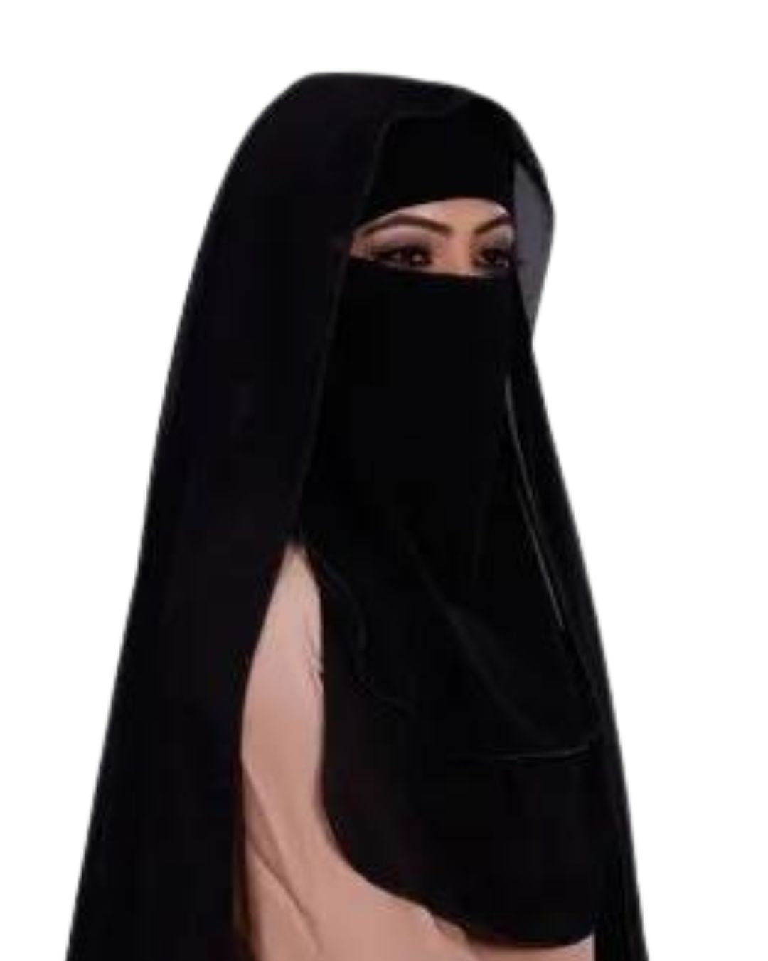 3 Layer Niqab - Black