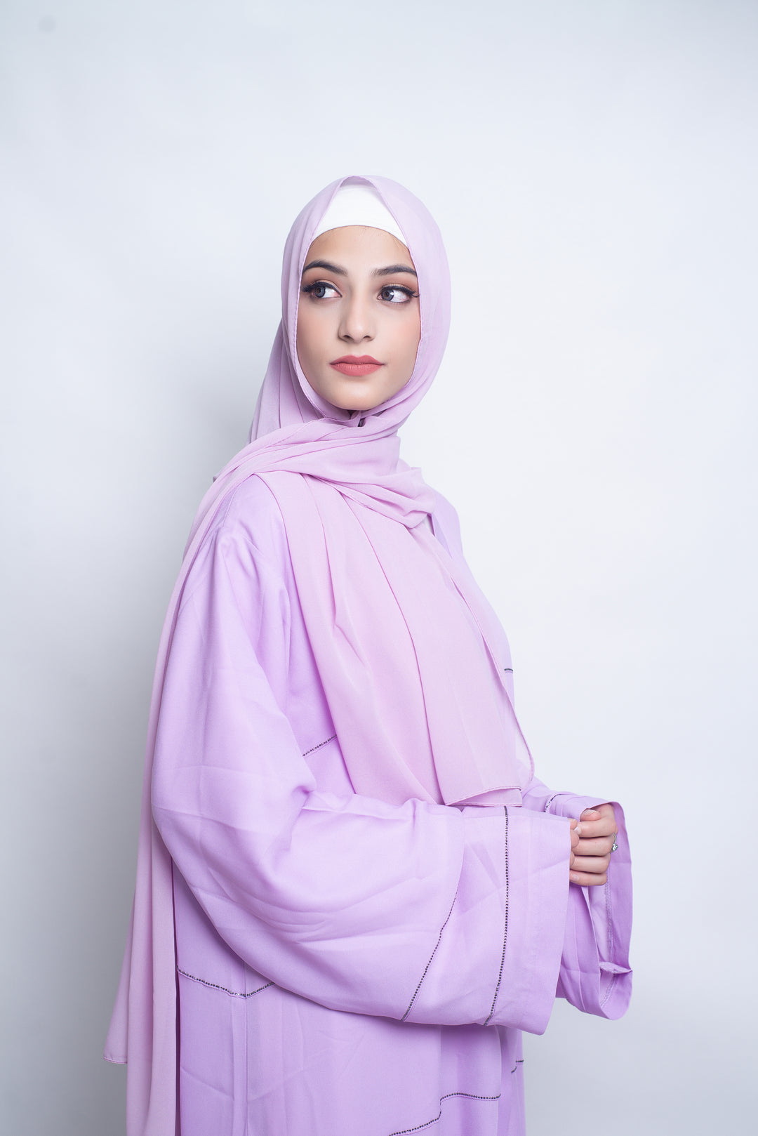 Lilac Studded Abaya