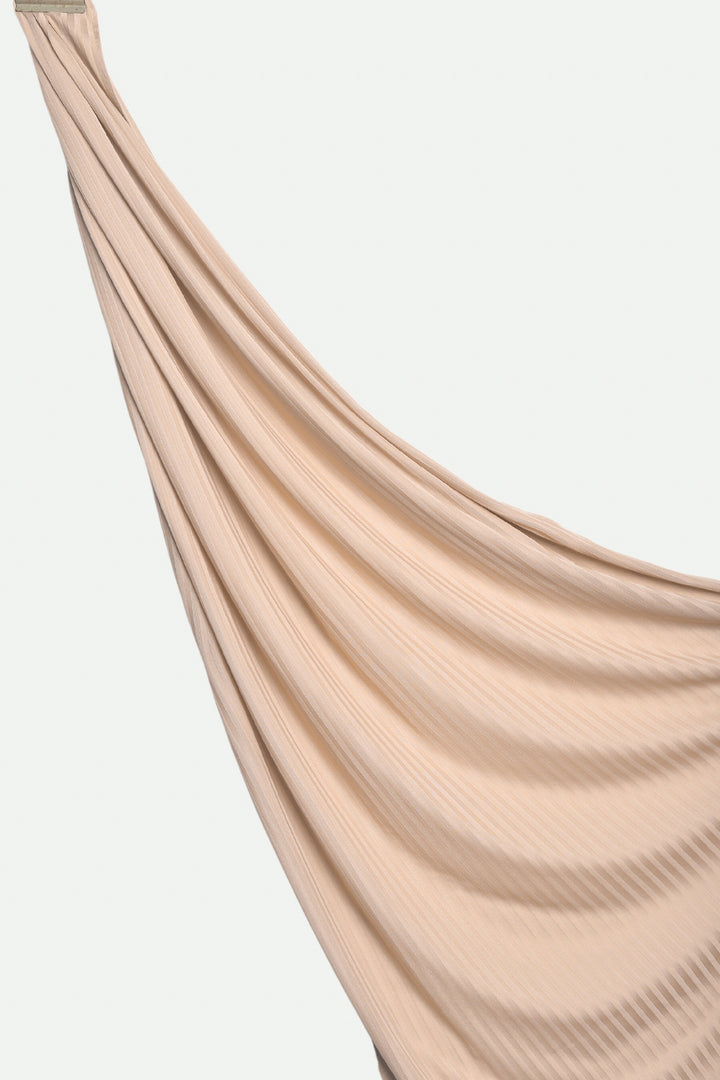 Ribbed Jersey Hijab - Light Taupe