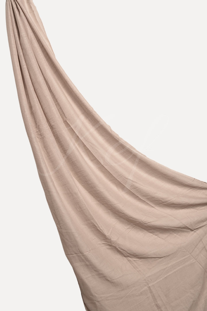 Plain Tassel Lawn Hijab - Khaki