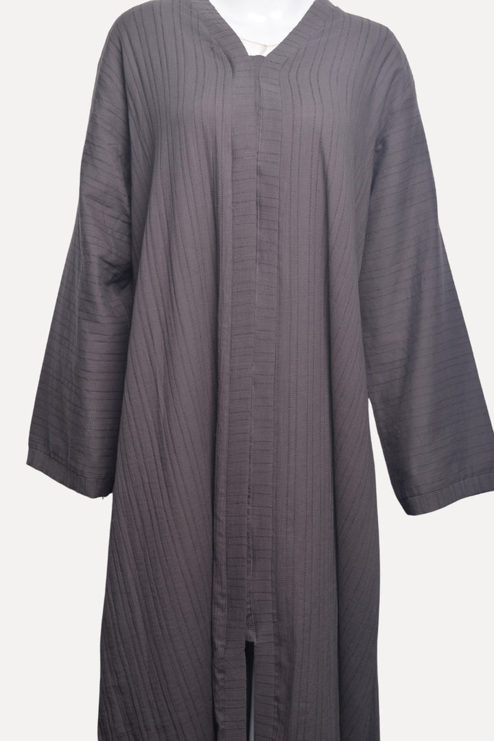 Textured Dark Taupe Abaya