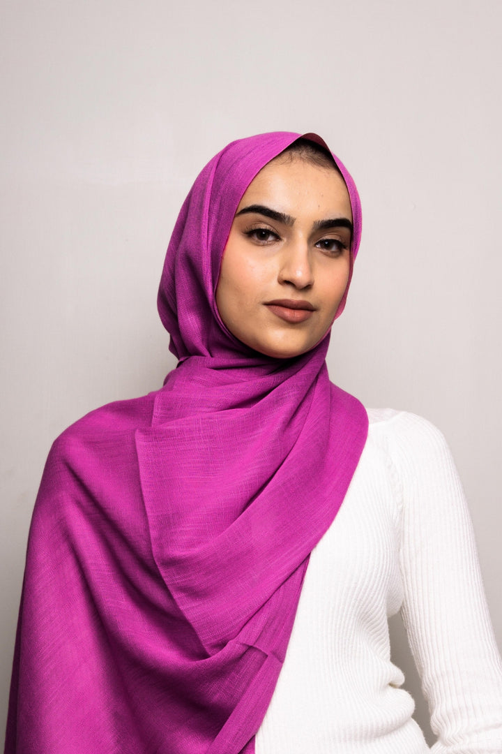 Turkish Lawn Hijab - Magenta