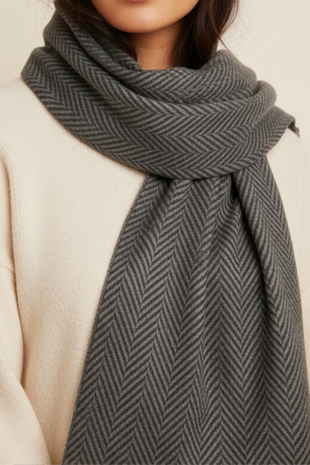 Patterned Cashmere - Black