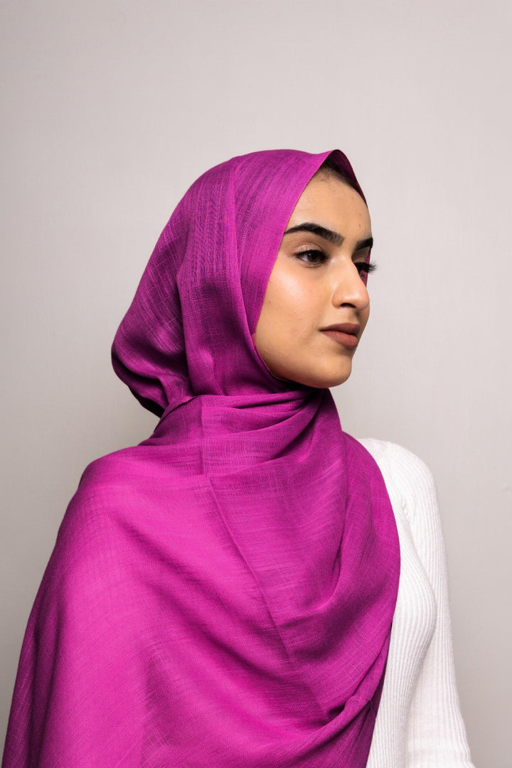 Turkish Lawn Hijab - Magenta