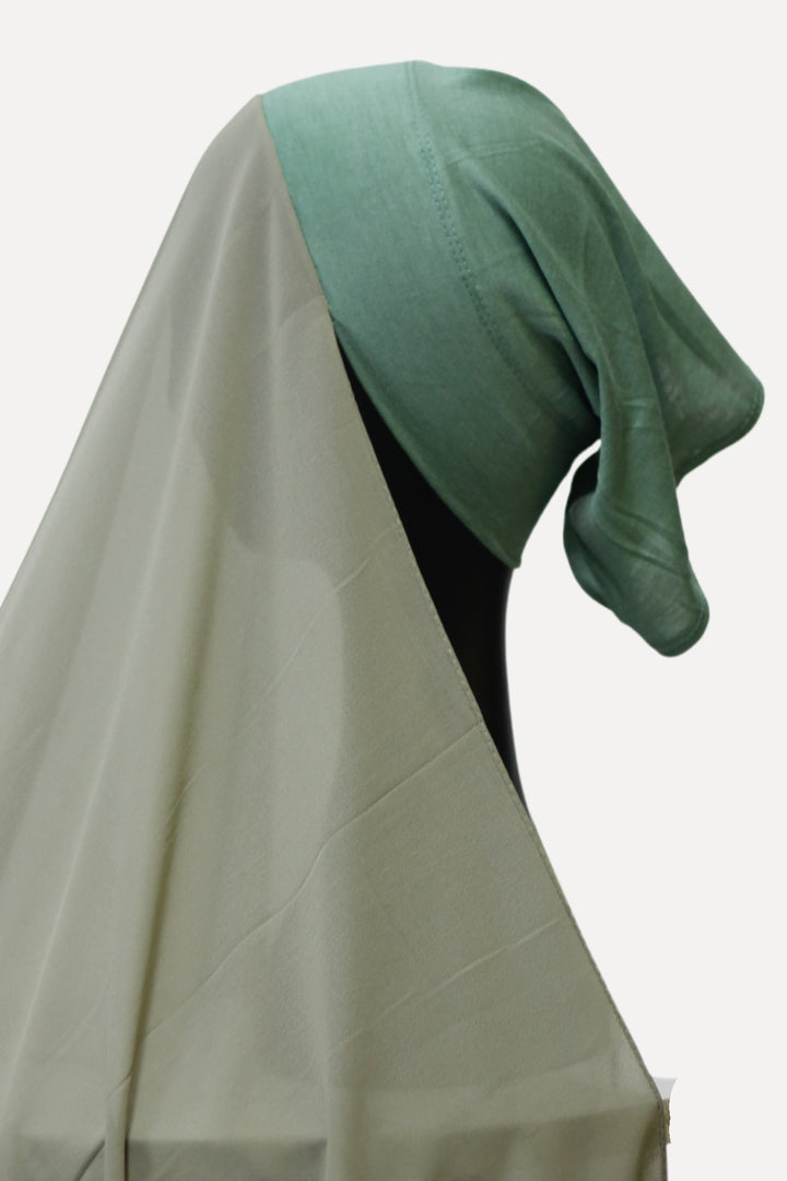 Instant Georgette with Cap - Soft Green