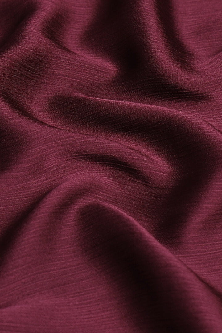 Crinkle Chiffon Hijab - Wine (Matte)