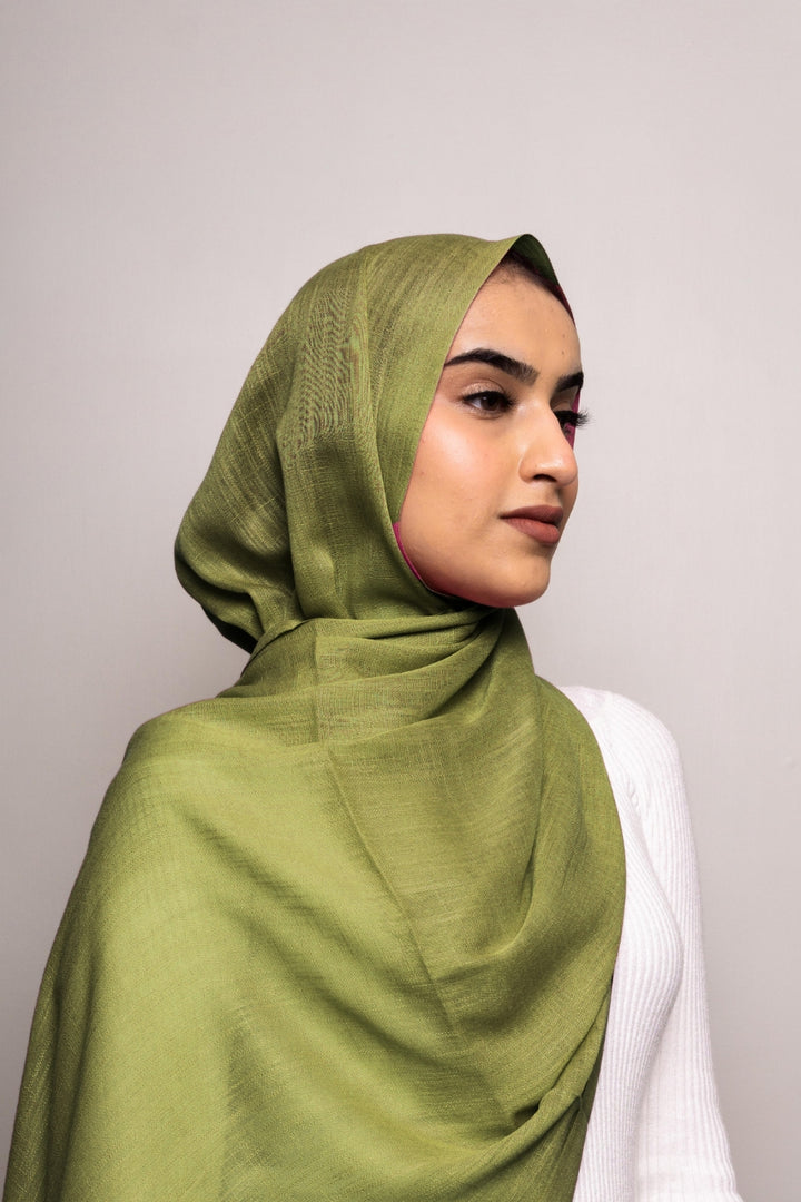 Turkish Lawn Hijab - Olive