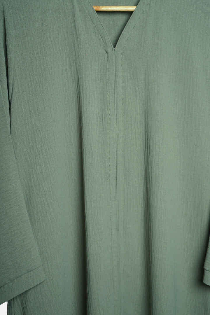 Textured Olive Abaya