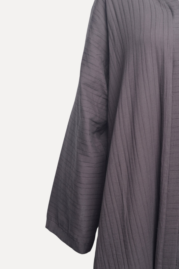 Textured Dark Taupe Abaya