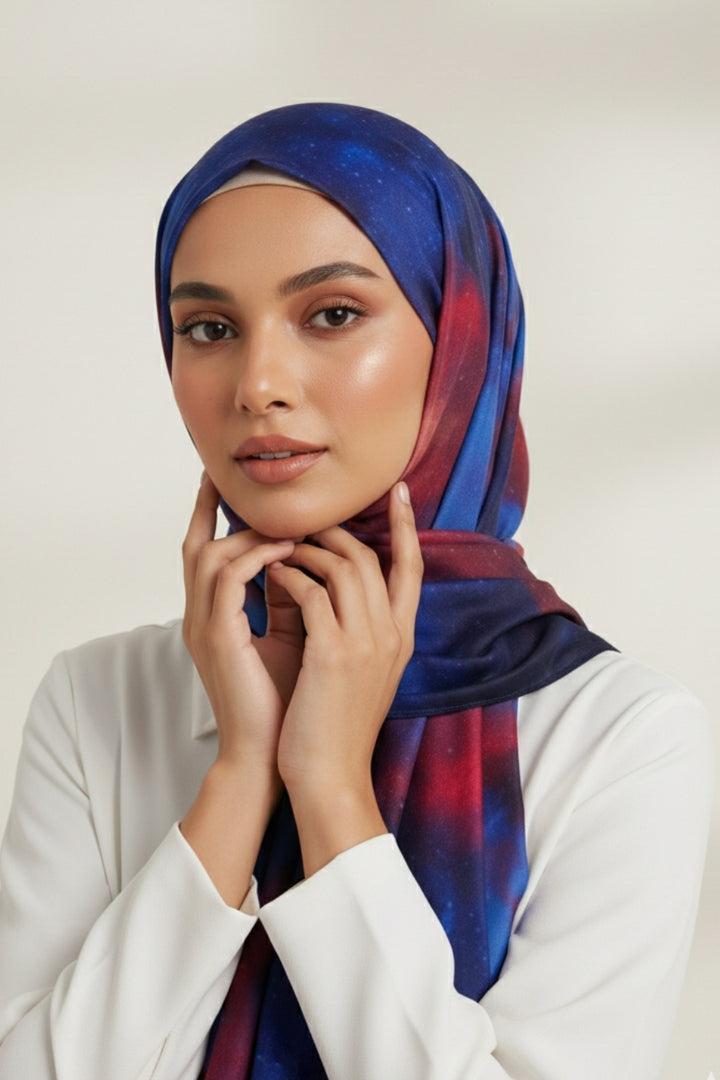 Printed Viscose Modal Hijab - Nova Drift
