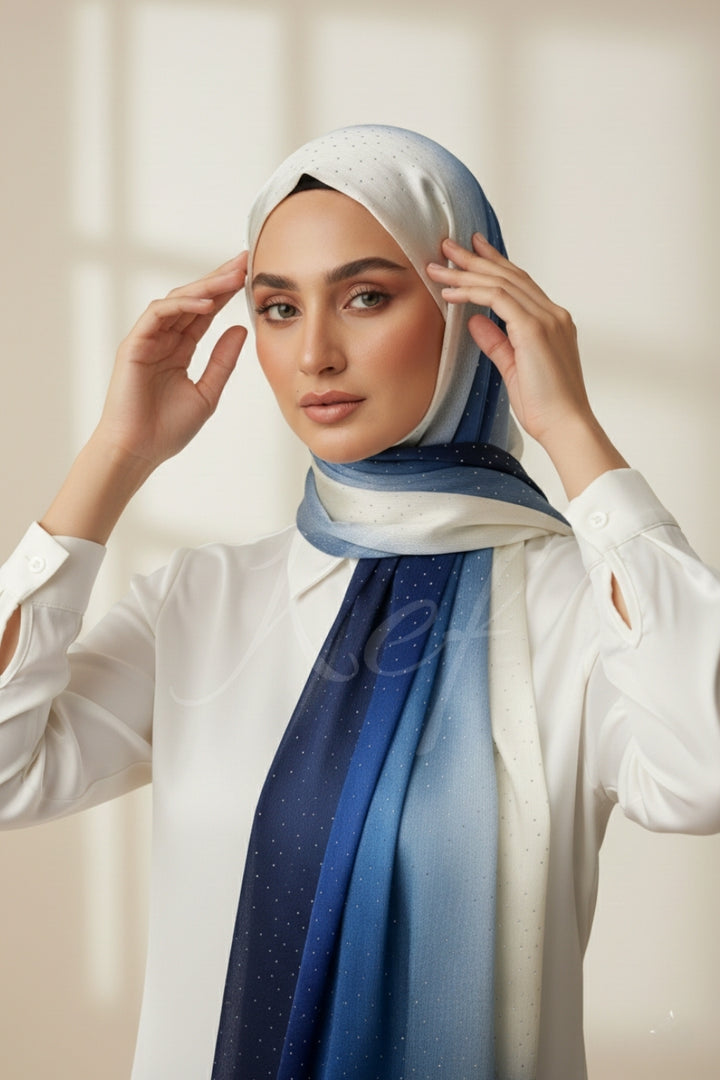 Ombre Satin Silk - Buttery Blue