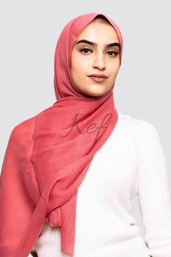 Turkish Lawn Hijab - Raspberry