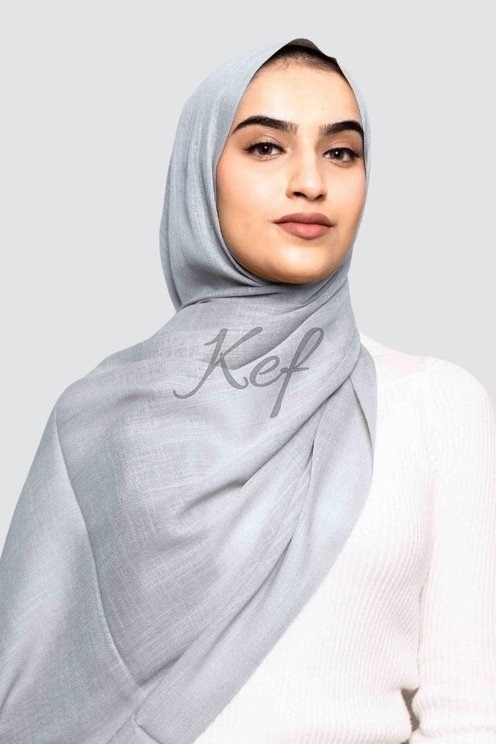 Turkish Lawn Hijab - Silver