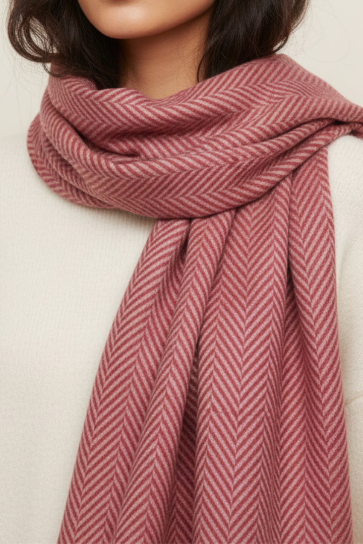 Patterned Cashmere - Berry Cream