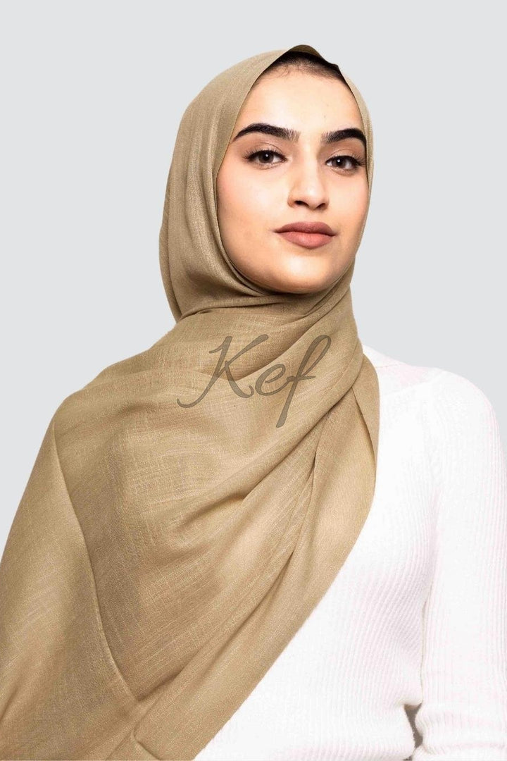 Turkish Lawn Hijab - Khaki