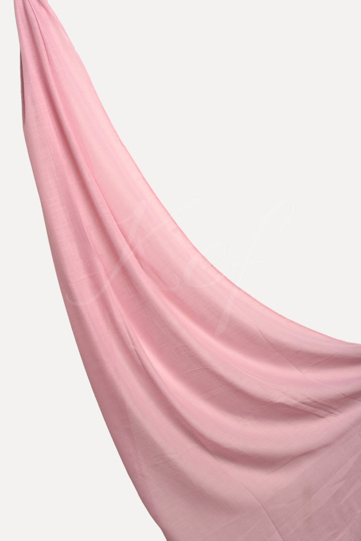 Plain Tassel Lawn Hijab - Pink
