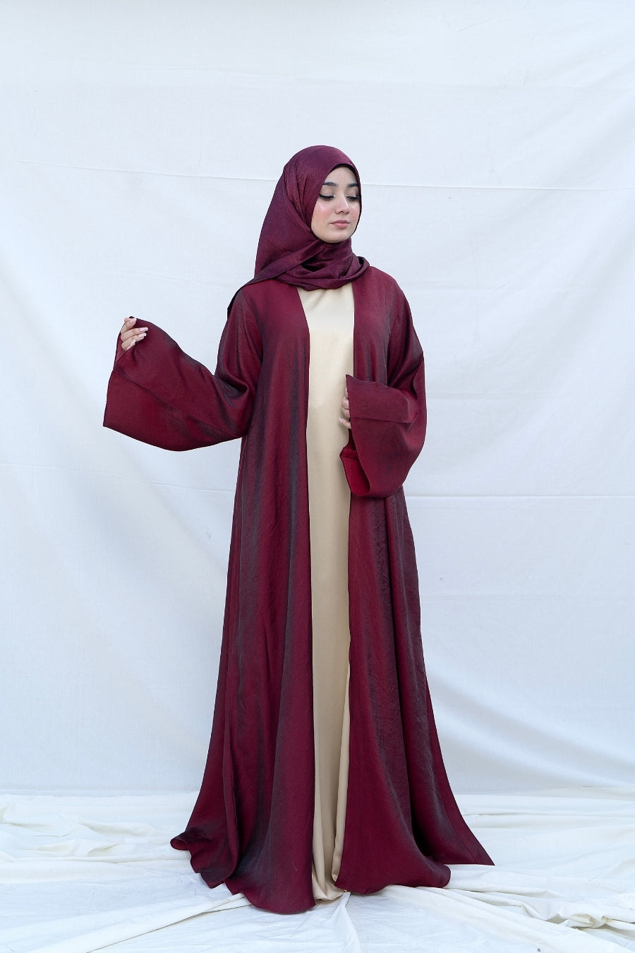 Garnet Flow Crepe Abaya