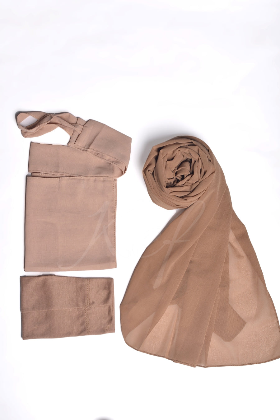 Saudi Niqab With Georgette Hijab and Cap Set